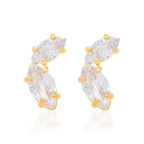 GOLD EARRING WITH ZIRCONIA