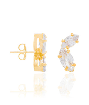GOLD EARRING WITH ZIRCONIA