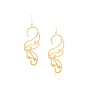 GOLD EARRING WITH ZIRCONIA