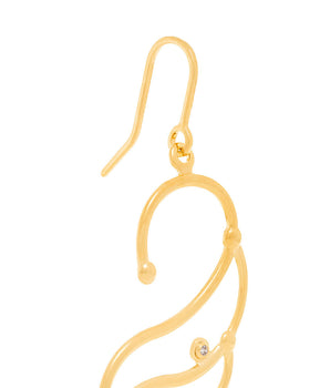 GOLD EARRING WITH ZIRCONIA