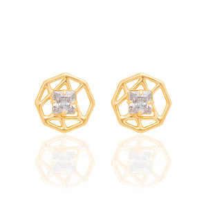 GOLD EARRING WITH ZIRCONIA