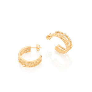 GOLD EARRING WITH ZIRCONIA