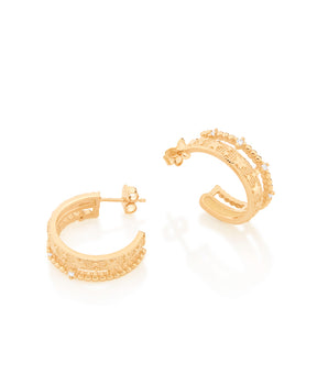 GOLD EARRING WITH ZIRCONIA