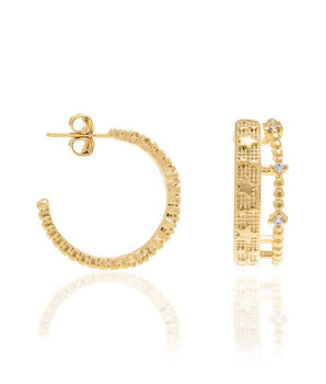 GOLD EARRING WITH ZIRCONIA