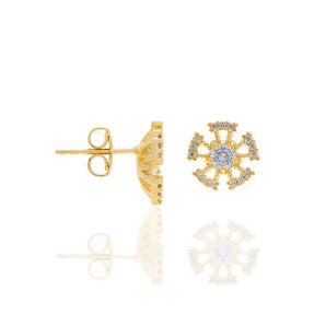 GOLD EARRING WITH ZIRCONIA