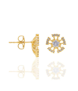 GOLD EARRING WITH ZIRCONIA