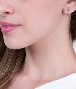 GOLD KID'S EARRING WITH ZIRCONIA
