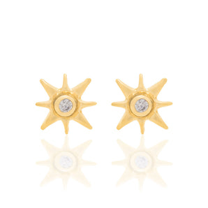 GOLD EARRING WITH ZIRCONIA