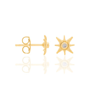 GOLD EARRING WITH ZIRCONIA