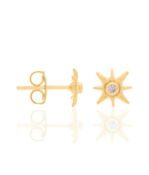 GOLD EARRING WITH ZIRCONIA