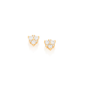 GOLD EARRING WITH ZIRCONIA
