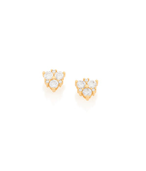 GOLD EARRING WITH ZIRCONIA