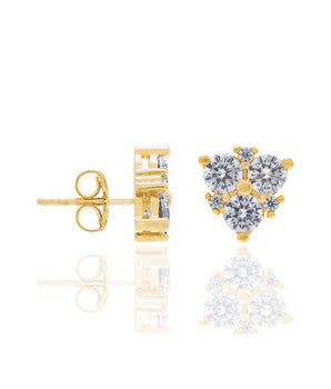 GOLD EARRING WITH ZIRCONIA
