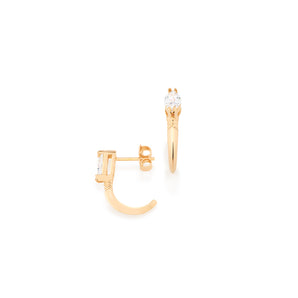 GOLD EARRING WITH ZIRCONIA