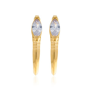 GOLD EARRING WITH ZIRCONIA