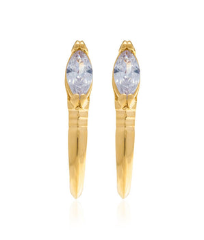 GOLD EARRING WITH ZIRCONIA