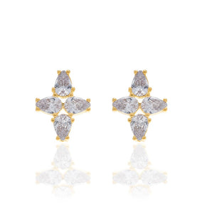 GOLD EARRING WITH ZIRCONIA