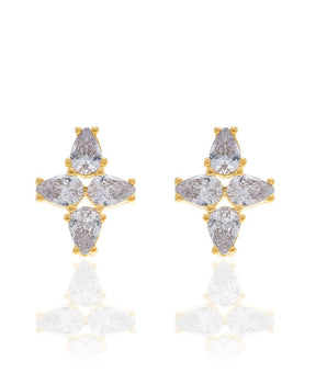 GOLD EARRING WITH ZIRCONIA
