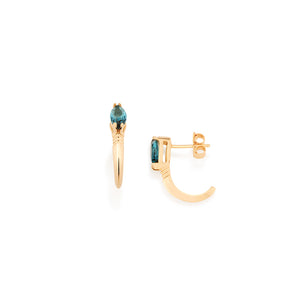 GOLD EARRING WITH CRYSTAL
