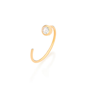 GOLD EARRING WITH ZIRCONIA