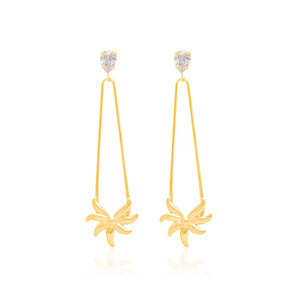 GOLD EARRING WITH ZIRCONIA