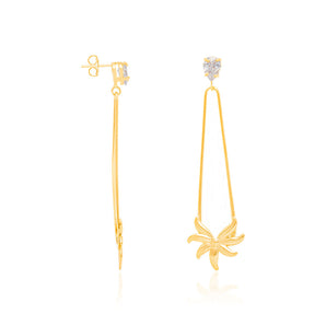 GOLD EARRING WITH ZIRCONIA