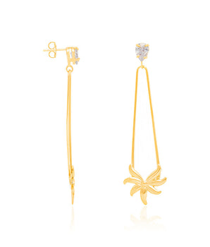 GOLD EARRING WITH ZIRCONIA