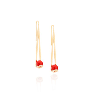 GOLD EARRING WITH PEARL