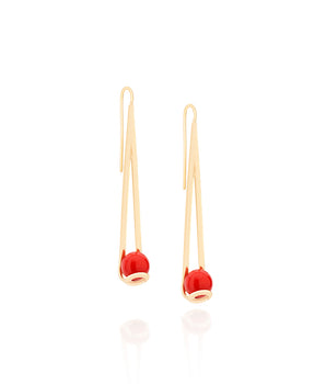 GOLD EARRING WITH PEARL
