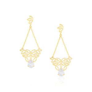 GOLD EARRING WITH ZIRCONIA