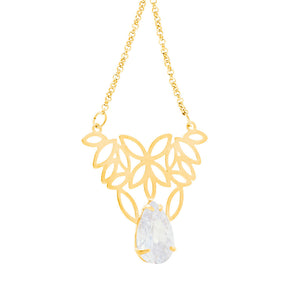 GOLD EARRING WITH ZIRCONIA