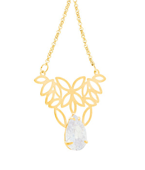 GOLD EARRING WITH ZIRCONIA