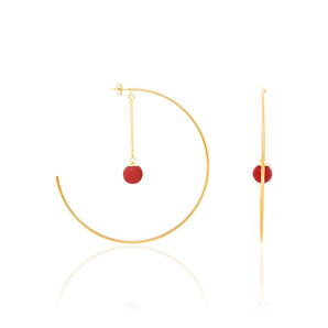 GOLD EARRING WITH PEARL