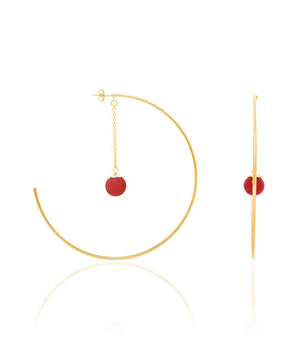 GOLD EARRING WITH PEARL