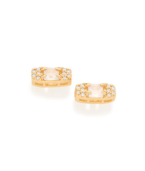 GOLD EARRING WITH CRYSTAL AND ZIRCONIA