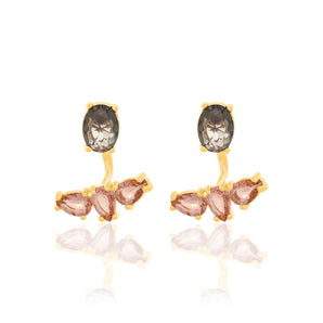 GOLD EARRING WITH CRYSTAL