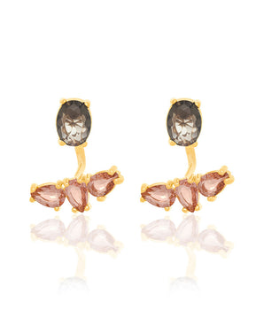 GOLD EARRING WITH CRYSTAL