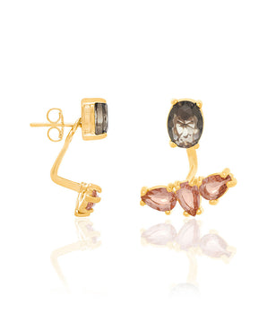 GOLD EARRING WITH CRYSTAL