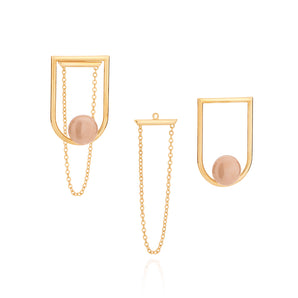 GOLD EARRING WITH PEARL