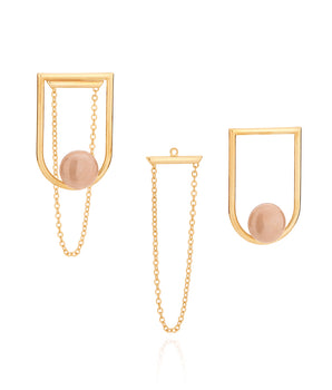 GOLD EARRING WITH PEARL