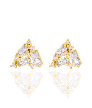 GOLD EARRING WITH ZIRCONIA