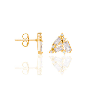 GOLD EARRING WITH ZIRCONIA