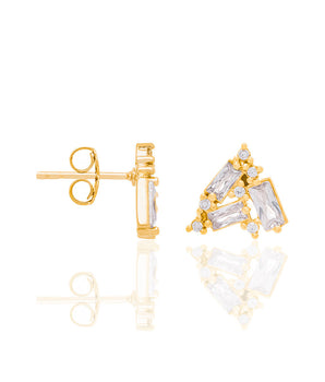 GOLD EARRING WITH ZIRCONIA