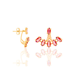 GOLD EARRING WITH CRYSTAL