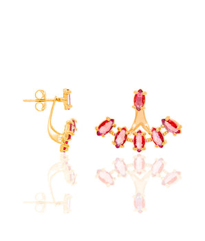 GOLD EARRING WITH CRYSTAL