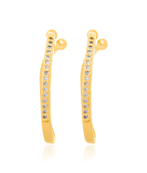GOLD EARRING WITH ZIRCONIA