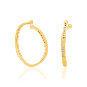 GOLD EARRING WITH ZIRCONIA