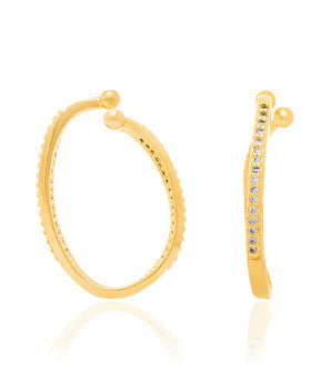 GOLD EARRING WITH ZIRCONIA
