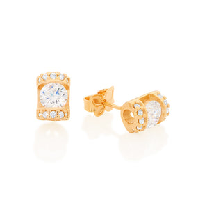GOLD EARRING WITH ZIRCONIA