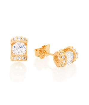 GOLD EARRING WITH ZIRCONIA